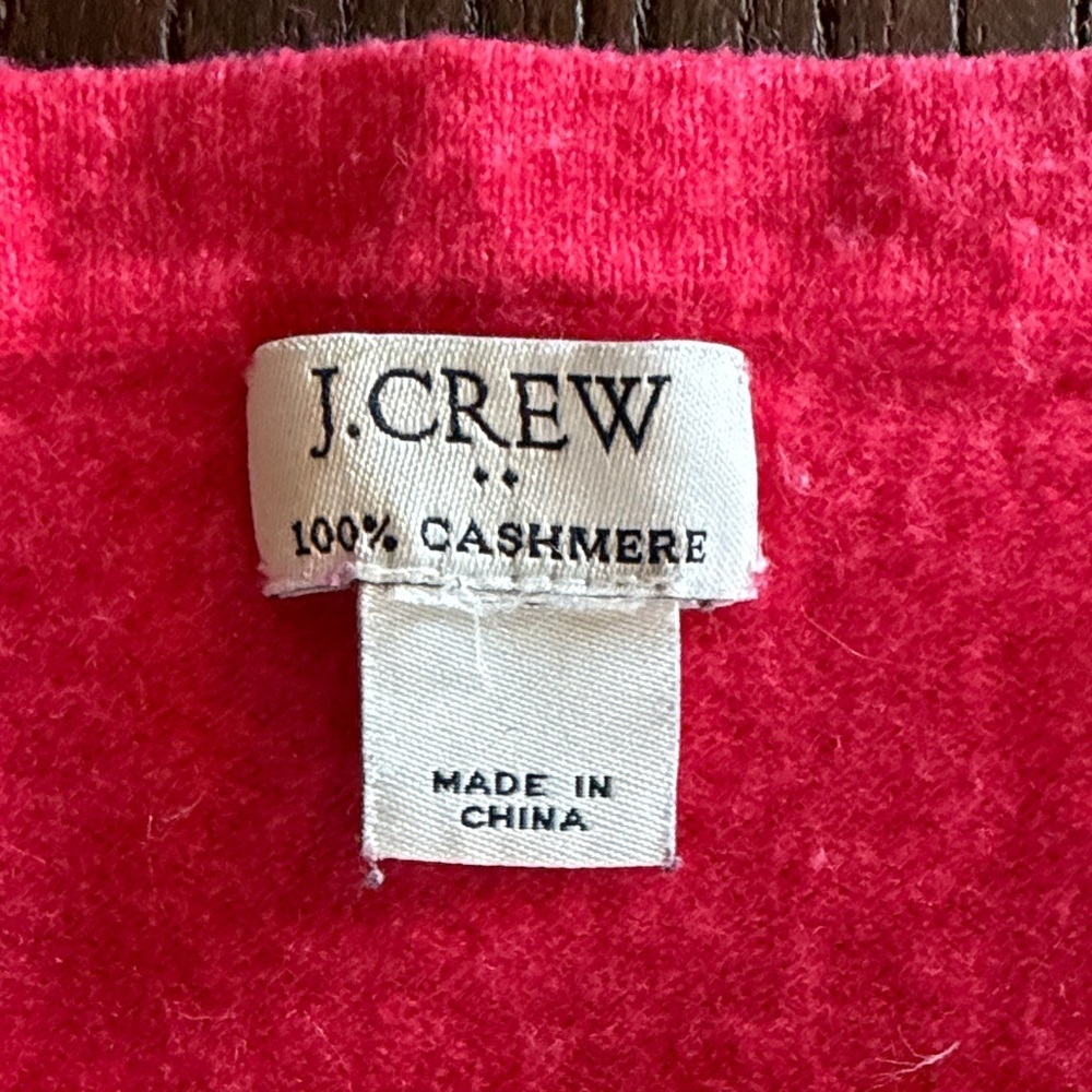 J. Crew Vibrant Pink Cashmere Sweater - Picture 2 of 3